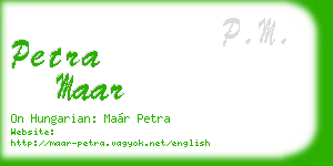 petra maar business card