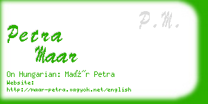 petra maar business card